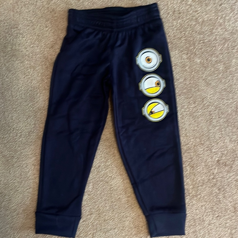 NWOT MINIONS navy blue toddler sweatpants size 3T